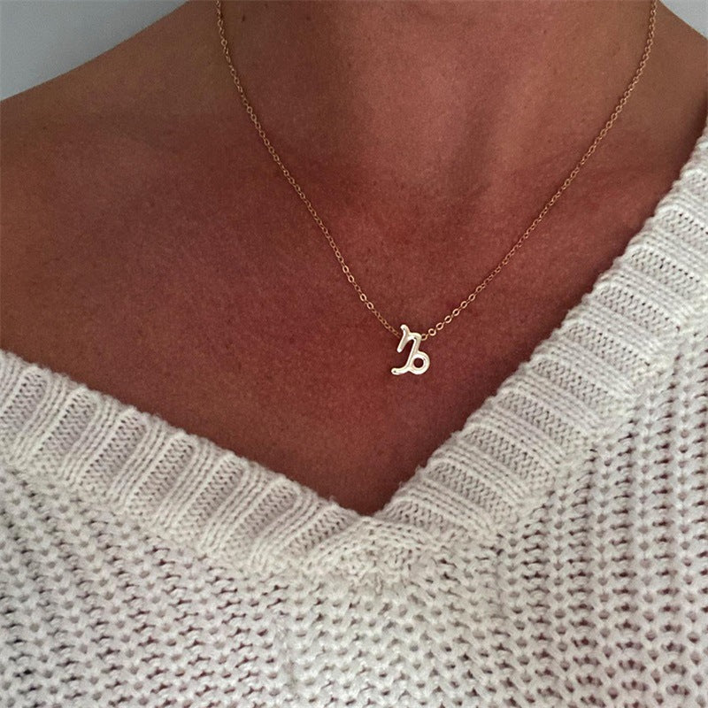 Celestique Pendant Charm with Zodiac Sign | Gold