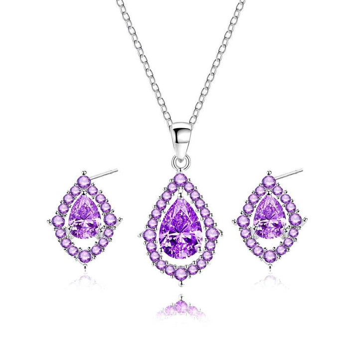 Nadine Amethyst Necklace and Earrings