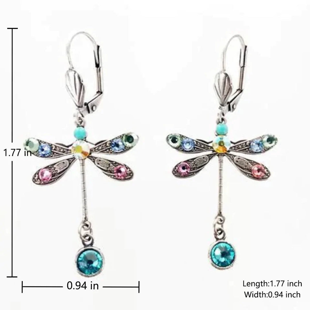 Elegant earrings in the shape of a dragonfly