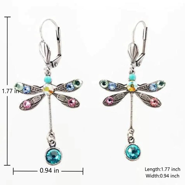 Elegant earrings in the shape of a dragonfly