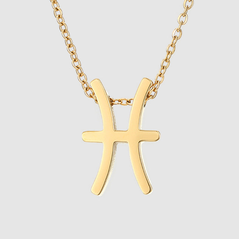 Celestique Pendant Charm with Zodiac Sign | Gold