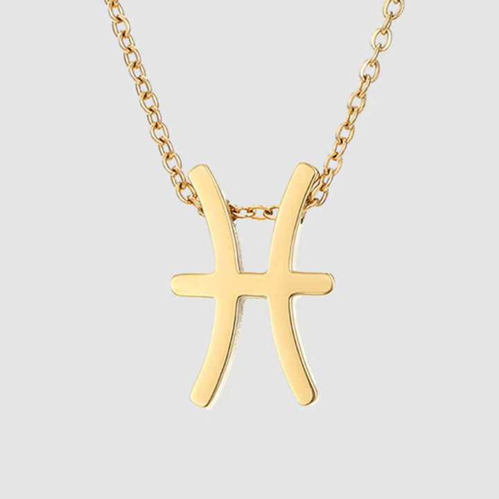 Celestique Pendant Charm with Zodiac Sign | Gold
