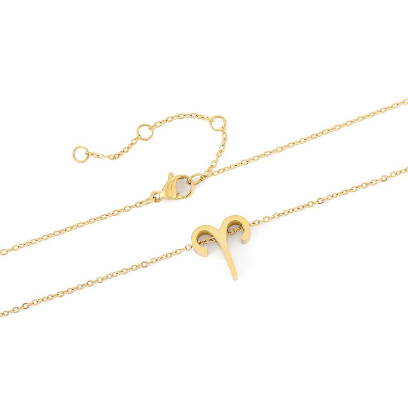 Celestique Pendant Charm with Zodiac Sign | Gold