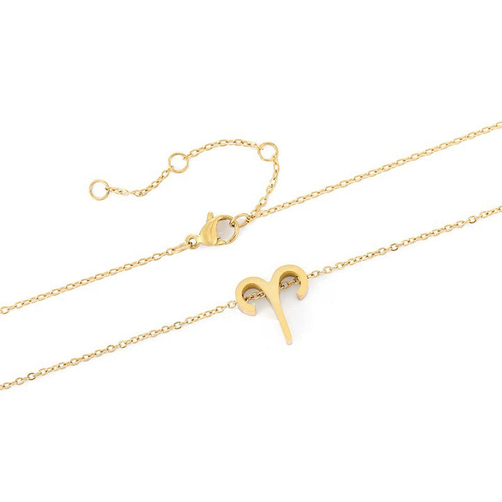 Celestique Pendant Charm with Zodiac Sign | Gold