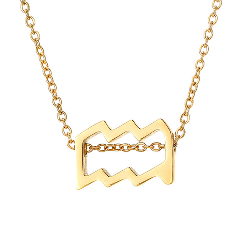 Celestique Pendant Charm with Zodiac Sign | Gold