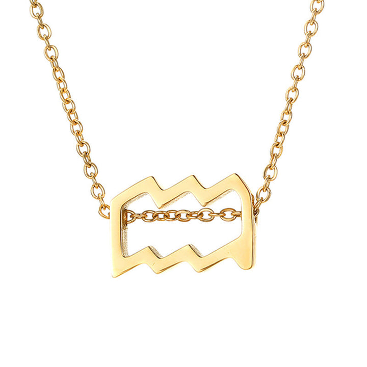 Celestique Pendant Charm with Zodiac Sign | Gold