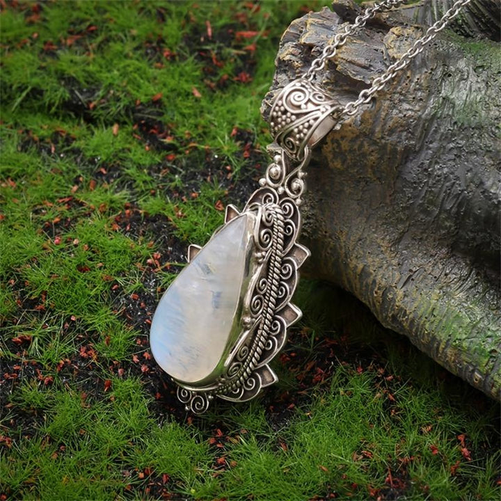 Vintage Maanstein-Hanger Necklace