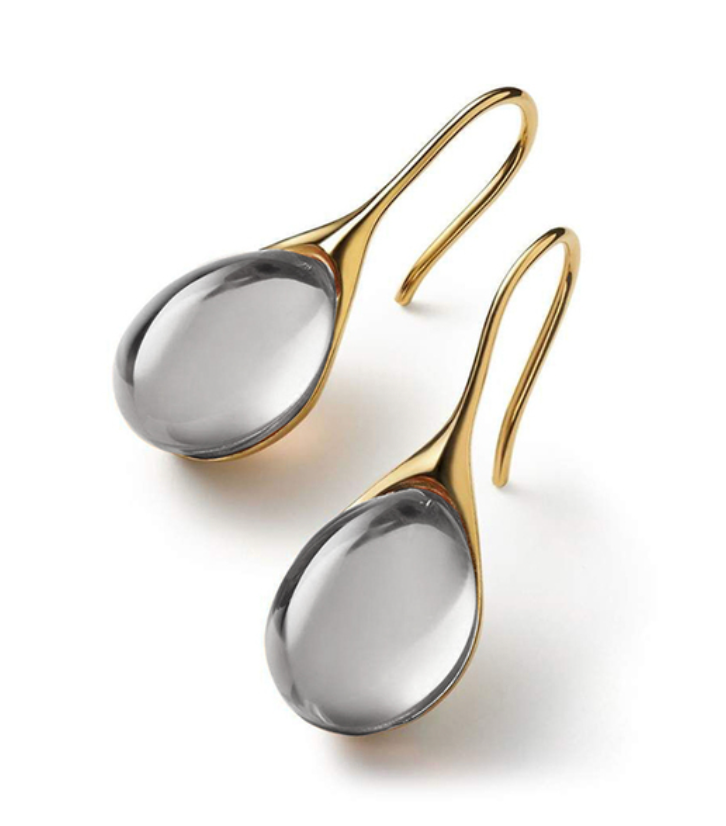 Dangling Crystal Earrings in Gold and Silver