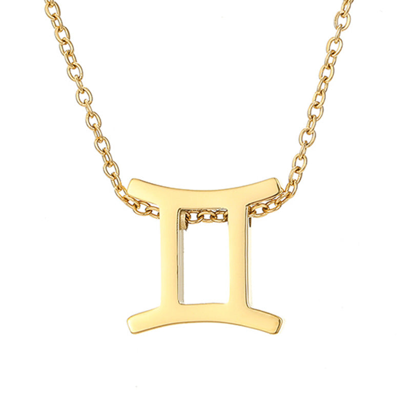 Celestique Pendant Charm with Zodiac Sign | Gold