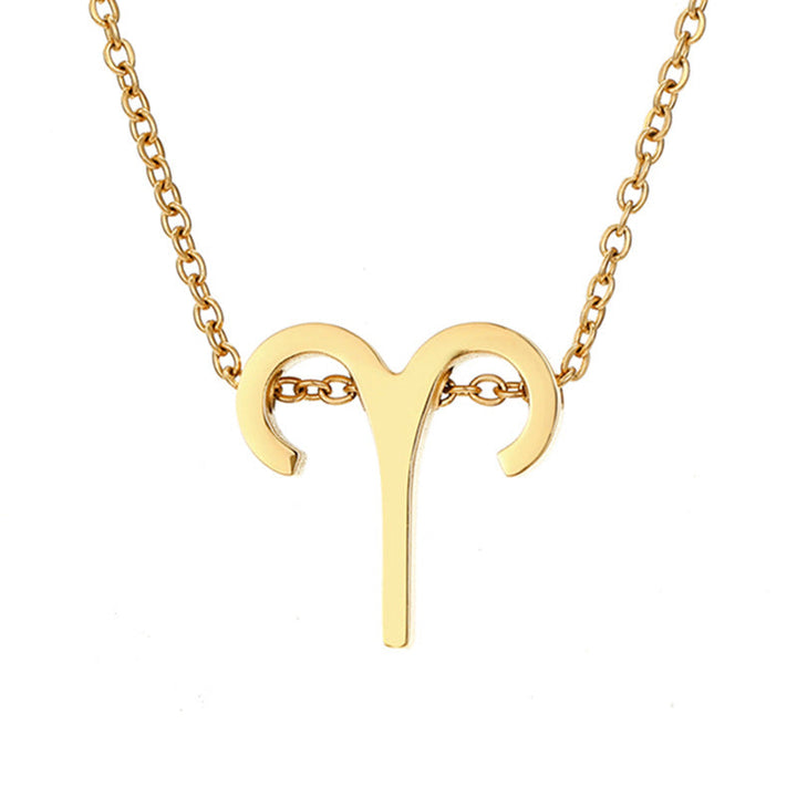 Celestique Pendant Charm with Zodiac Sign | Gold