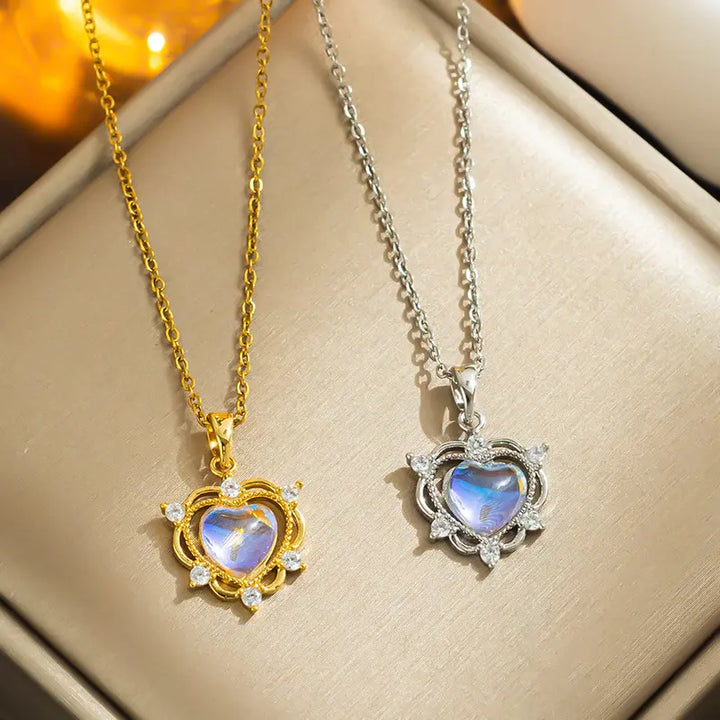 Moonstone Pendant - Heart Shape