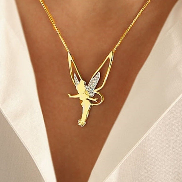 Necklace with Golden Fairy Pendant