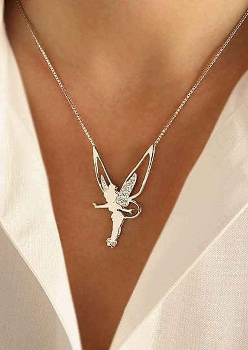 Necklace with Golden Fairy Pendant
