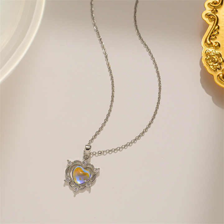 Moonstone Pendant - Heart Shape
