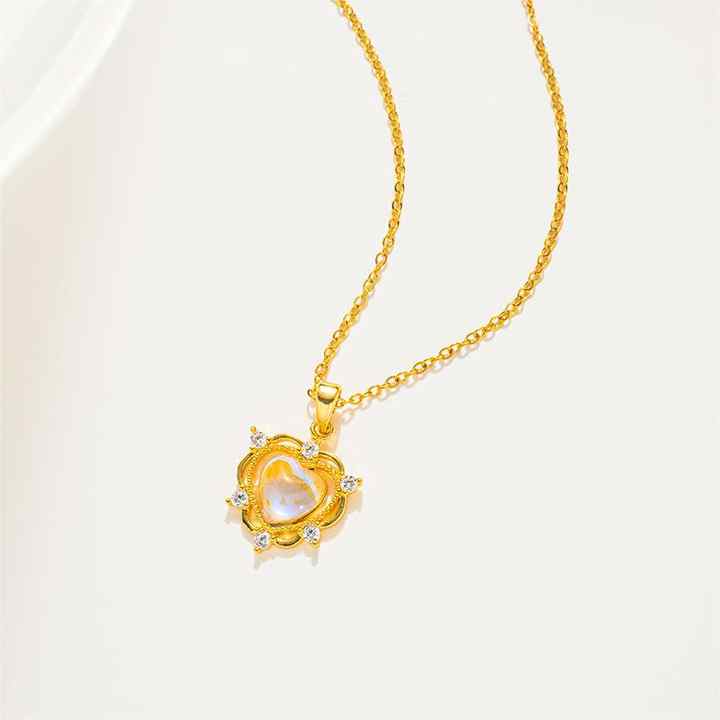 Moonstone Pendant - Heart Shape