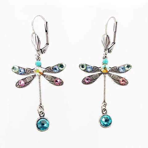 Elegant earrings in the shape of a dragonfly