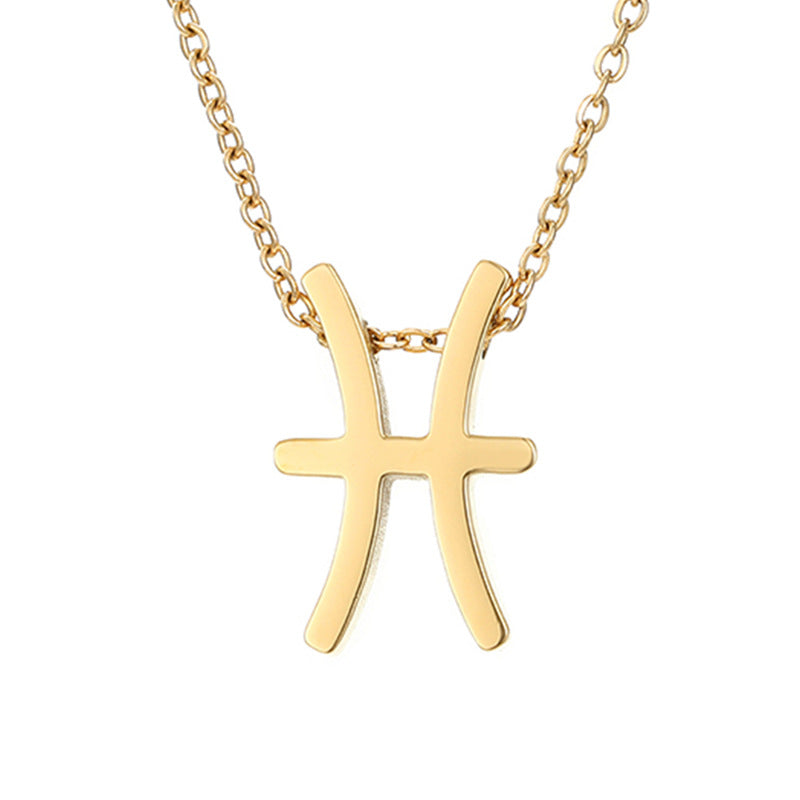 Celestique Pendant Charm with Zodiac Sign | Gold