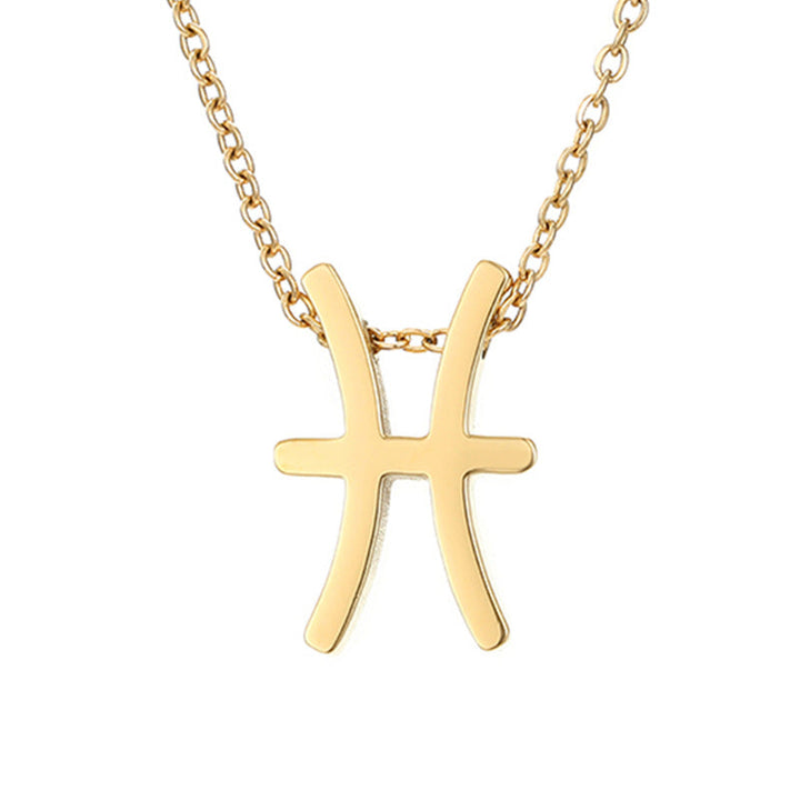 Celestique Pendant Charm with Zodiac Sign | Gold