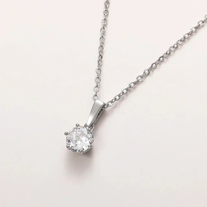 Classic Necklace with Zircon Pendant
