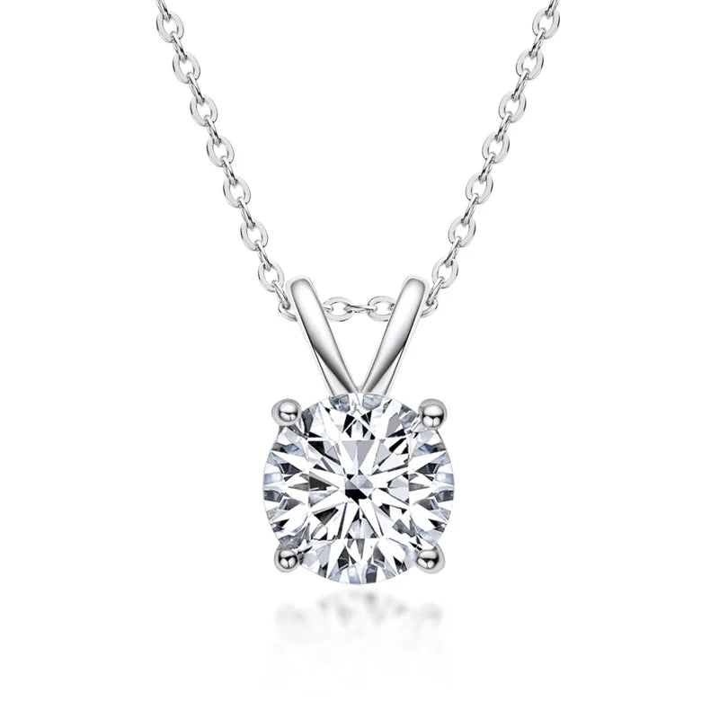 Exclusive Silver Necklace with Moissanite