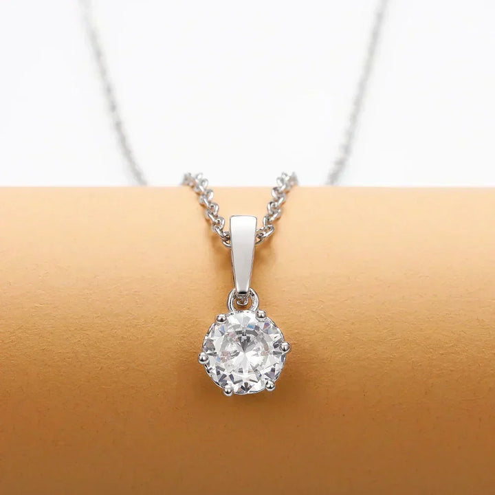 Classic Necklace with Zircon Pendant