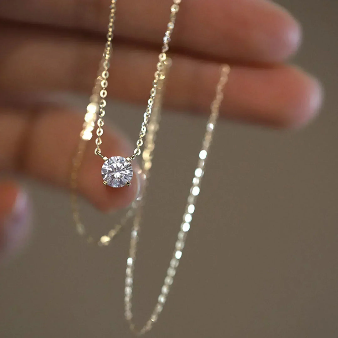 Gold-plated chain with zirconia