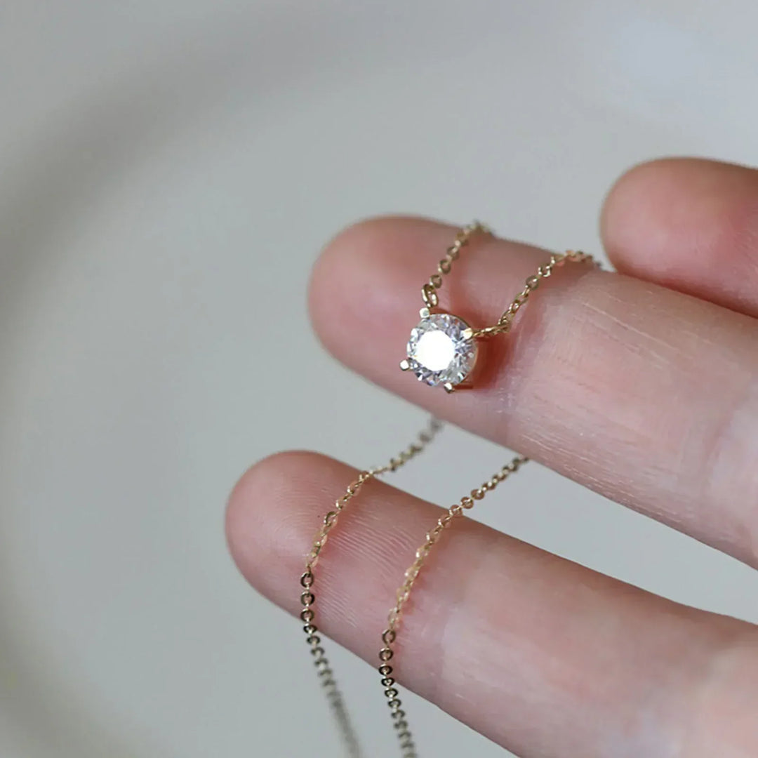 Gold-plated chain with zirconia