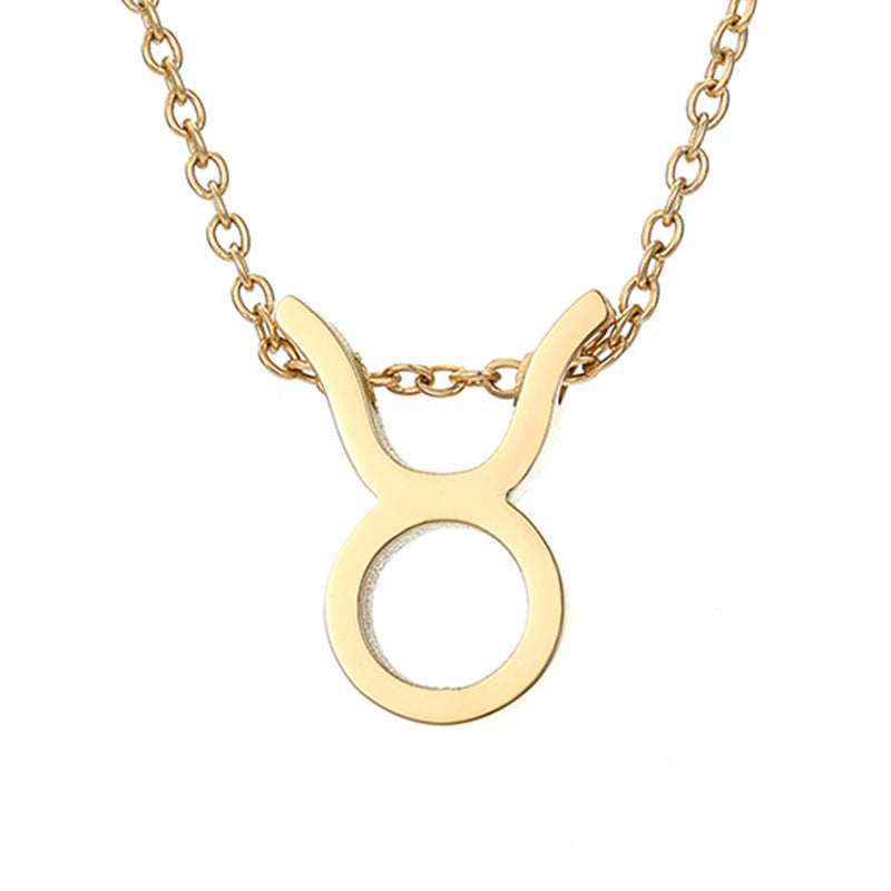 Celestique Pendant Charm with Zodiac Sign | Gold
