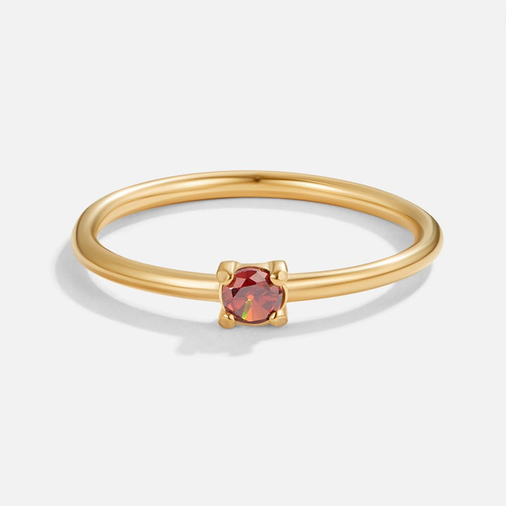Gold Birthday Stone Rings
