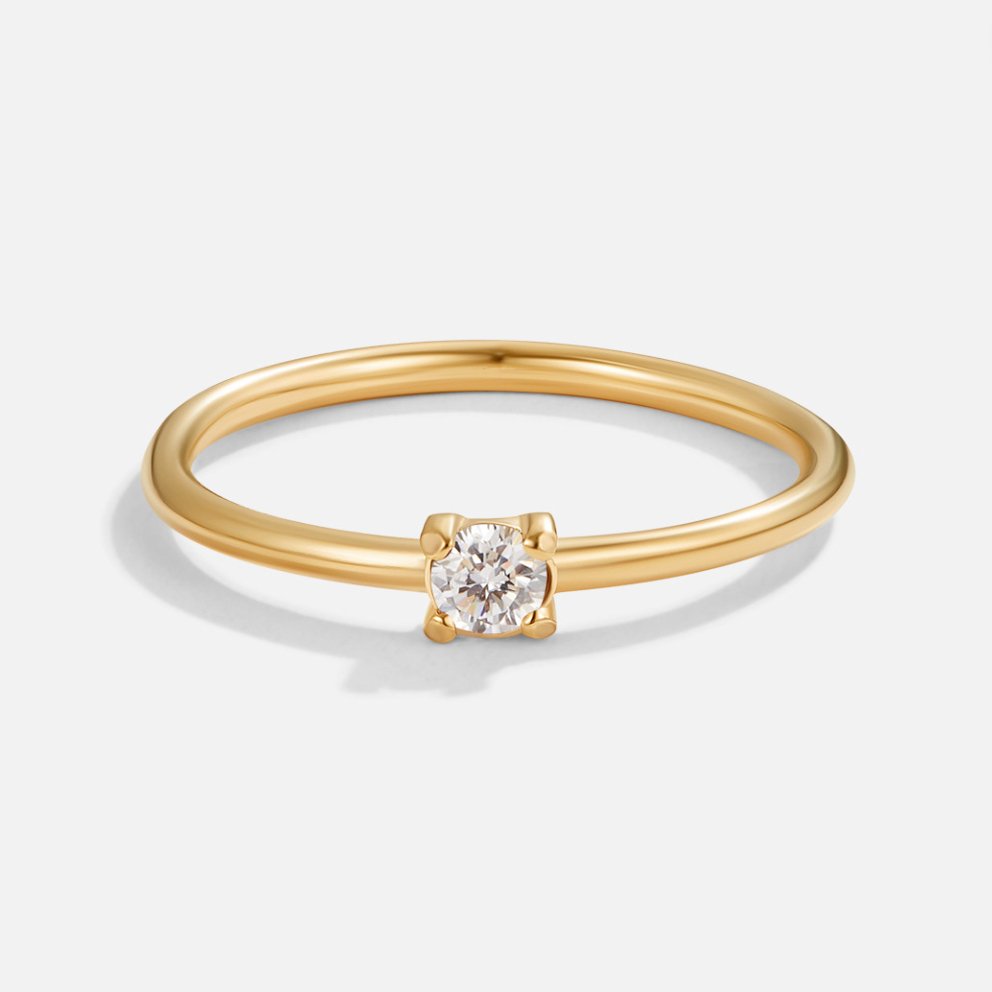 Gold Birthday Stone Rings