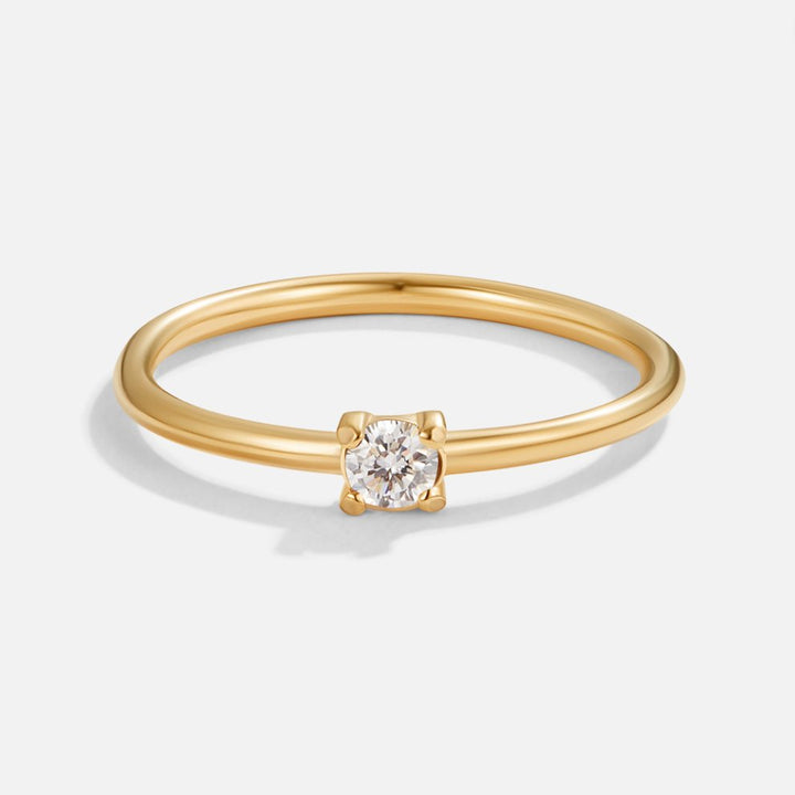 Gold Birthday Stone Rings