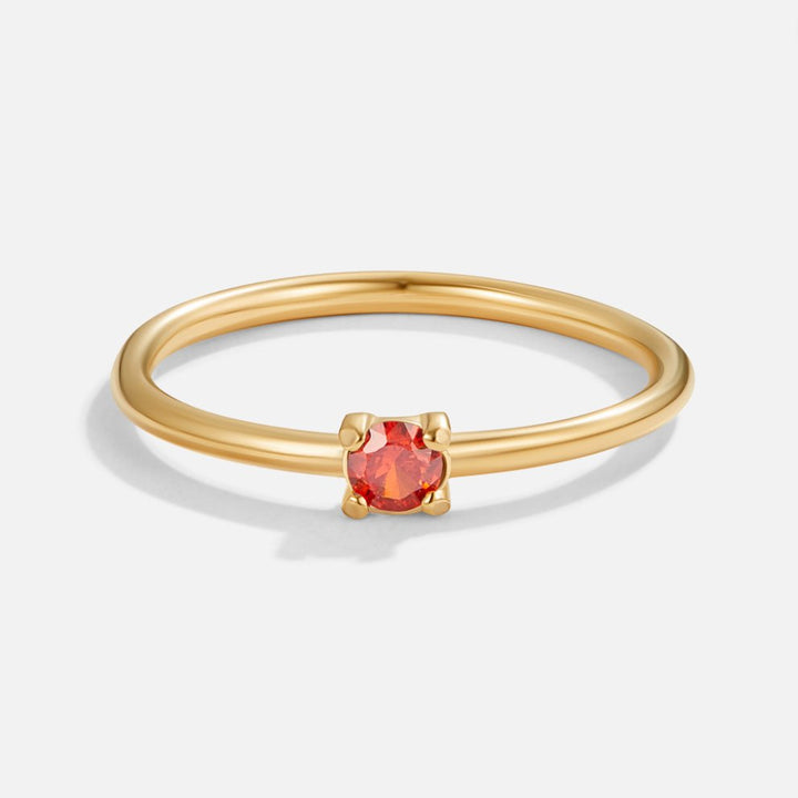 Gold Birthday Stone Rings