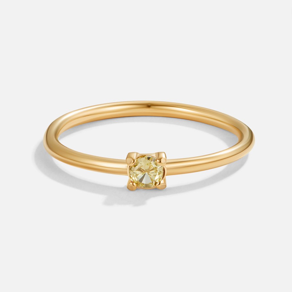 Gold Birthday Stone Rings