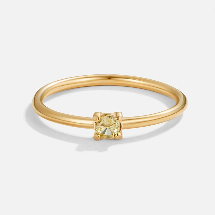 Gold Birthday Stone Rings