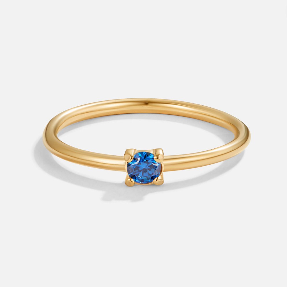 Gold Birthday Stone Rings