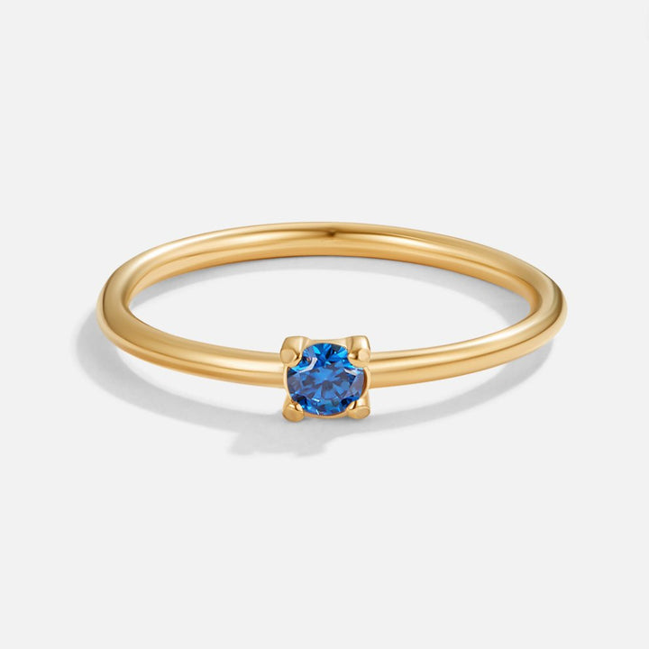 Gold Birthday Stone Rings
