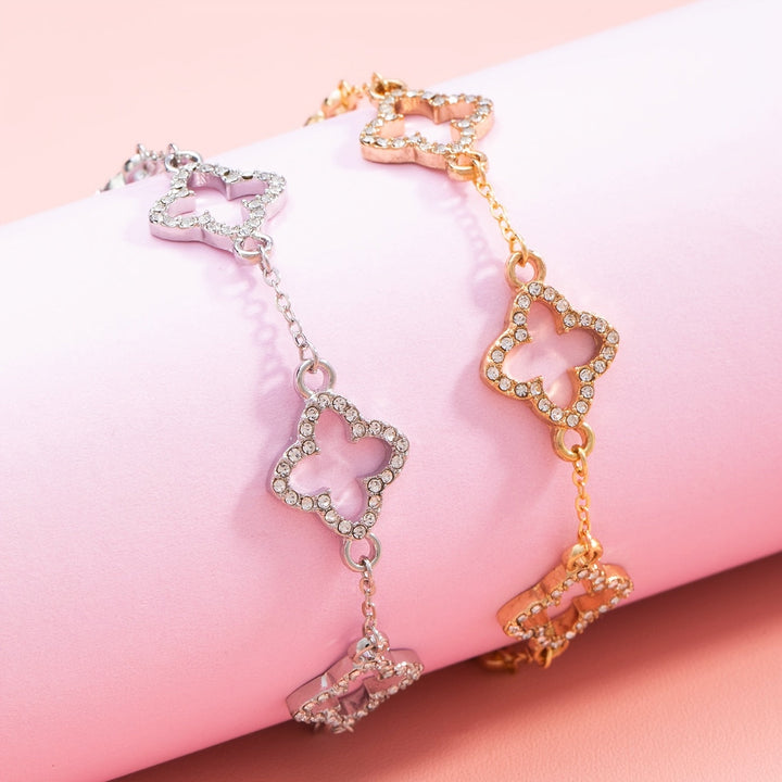 Elegant bracelets with a four-leaf clover for good luck