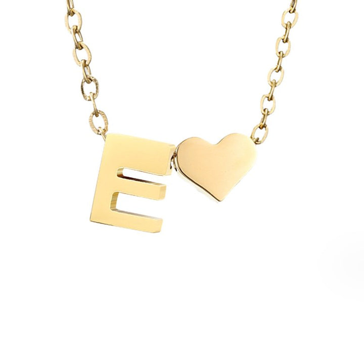 Timeless necklace with initials and heart