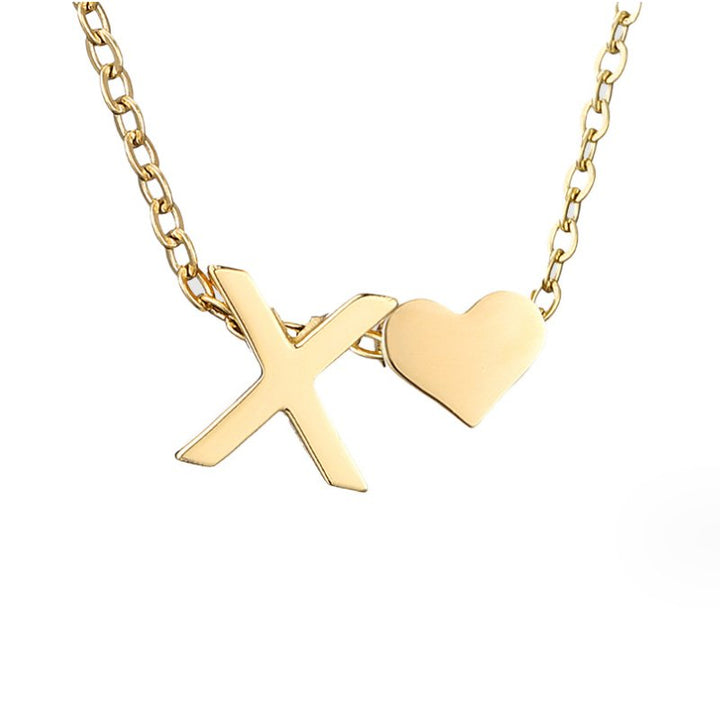 Timeless necklace with initials and heart