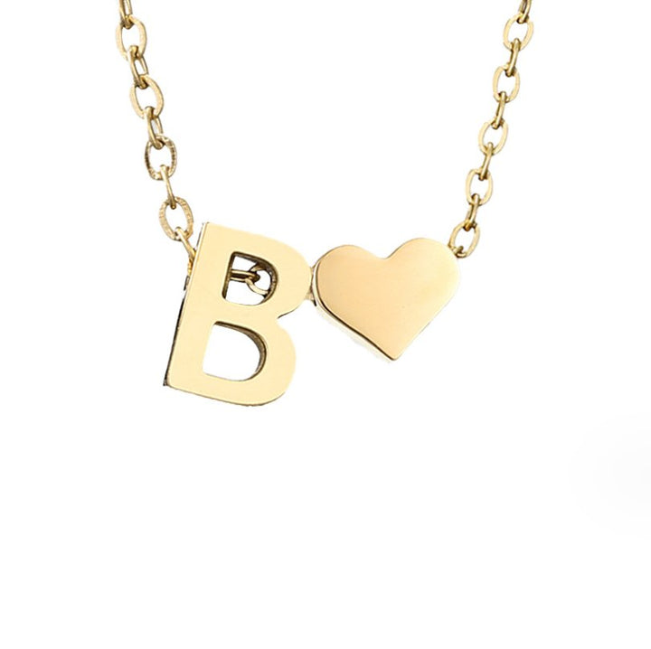 Timeless necklace with initials and heart
