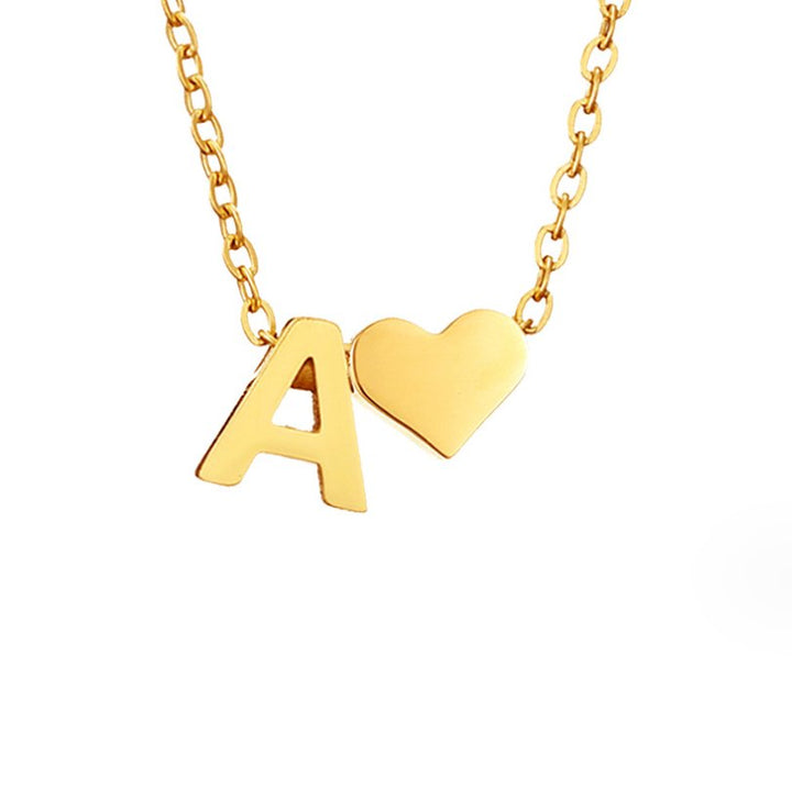 Timeless necklace with initials and heart
