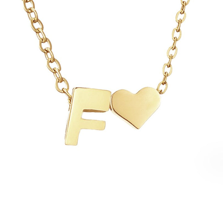 Timeless necklace with initials and heart