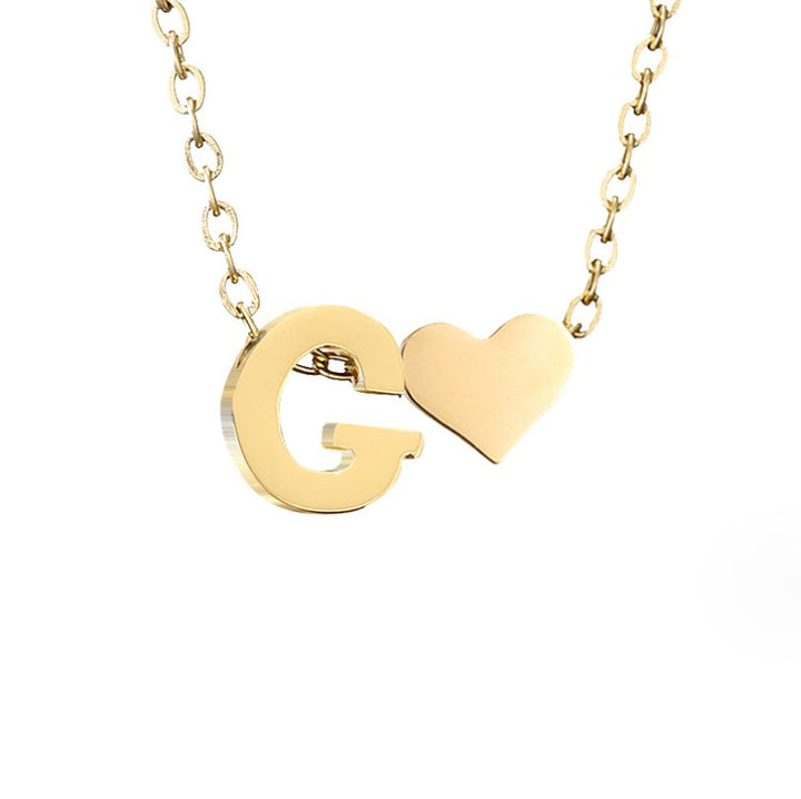 Timeless necklace with initials and heart