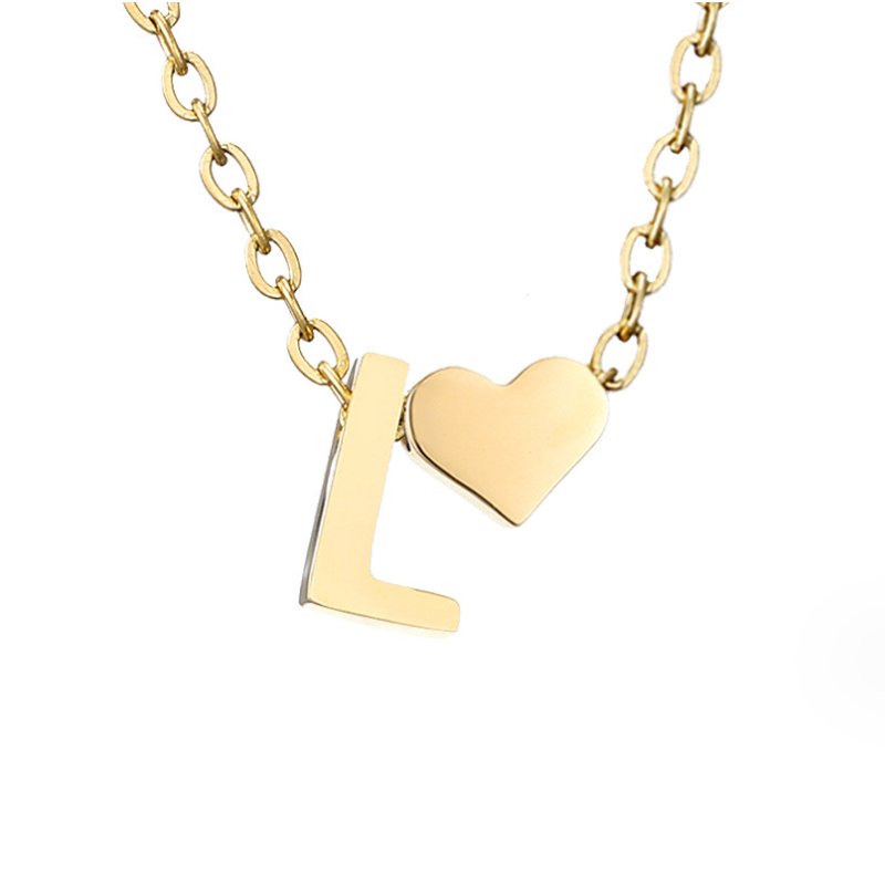 Timeless necklace with initials and heart