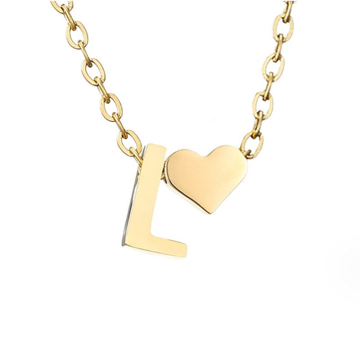 Timeless necklace with initials and heart
