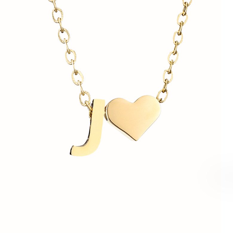Timeless necklace with initials and heart