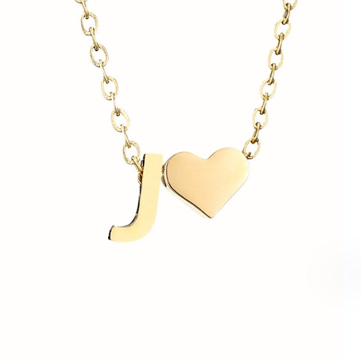 Timeless necklace with initials and heart