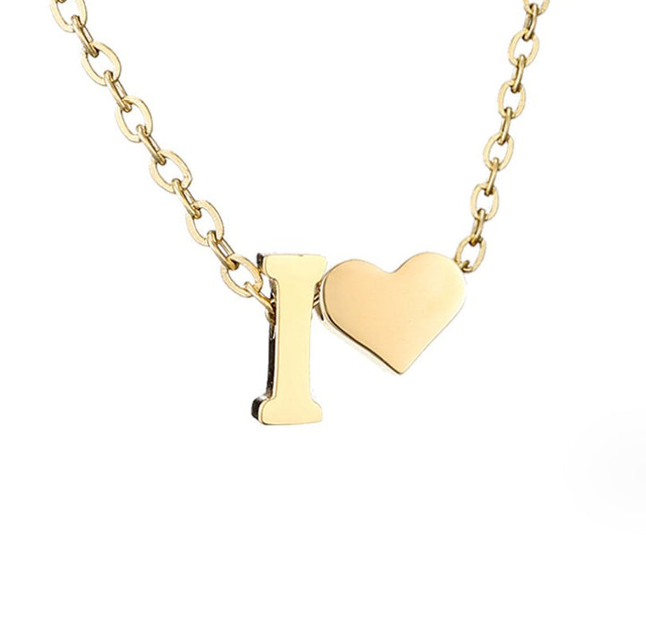 Timeless necklace with initials and heart