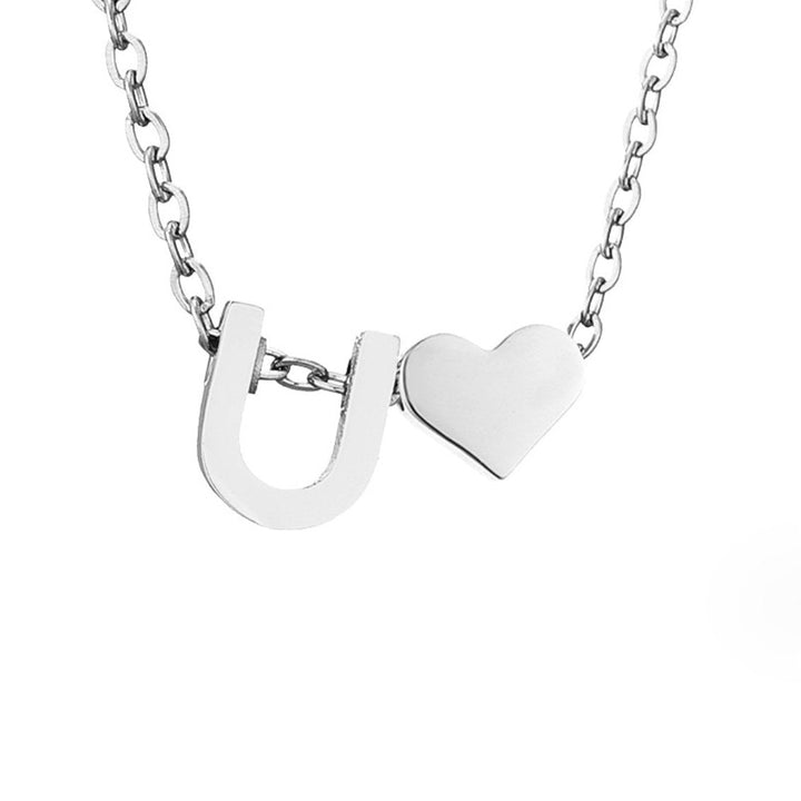 Timeless necklace with initials and heart