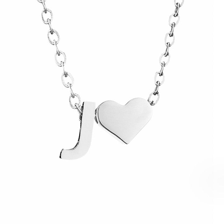 Timeless necklace with initials and heart
